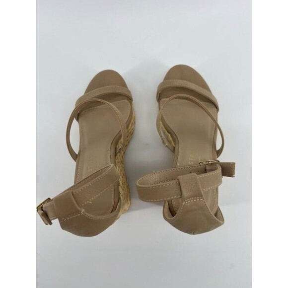 Altar'd State Womens Size 8 Becka Sandal Wedge Tan Strappy - Picture 5 of 7